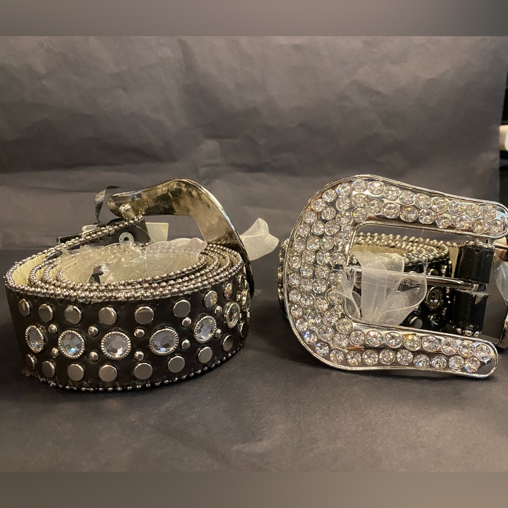 Brown Rhinestone Belt